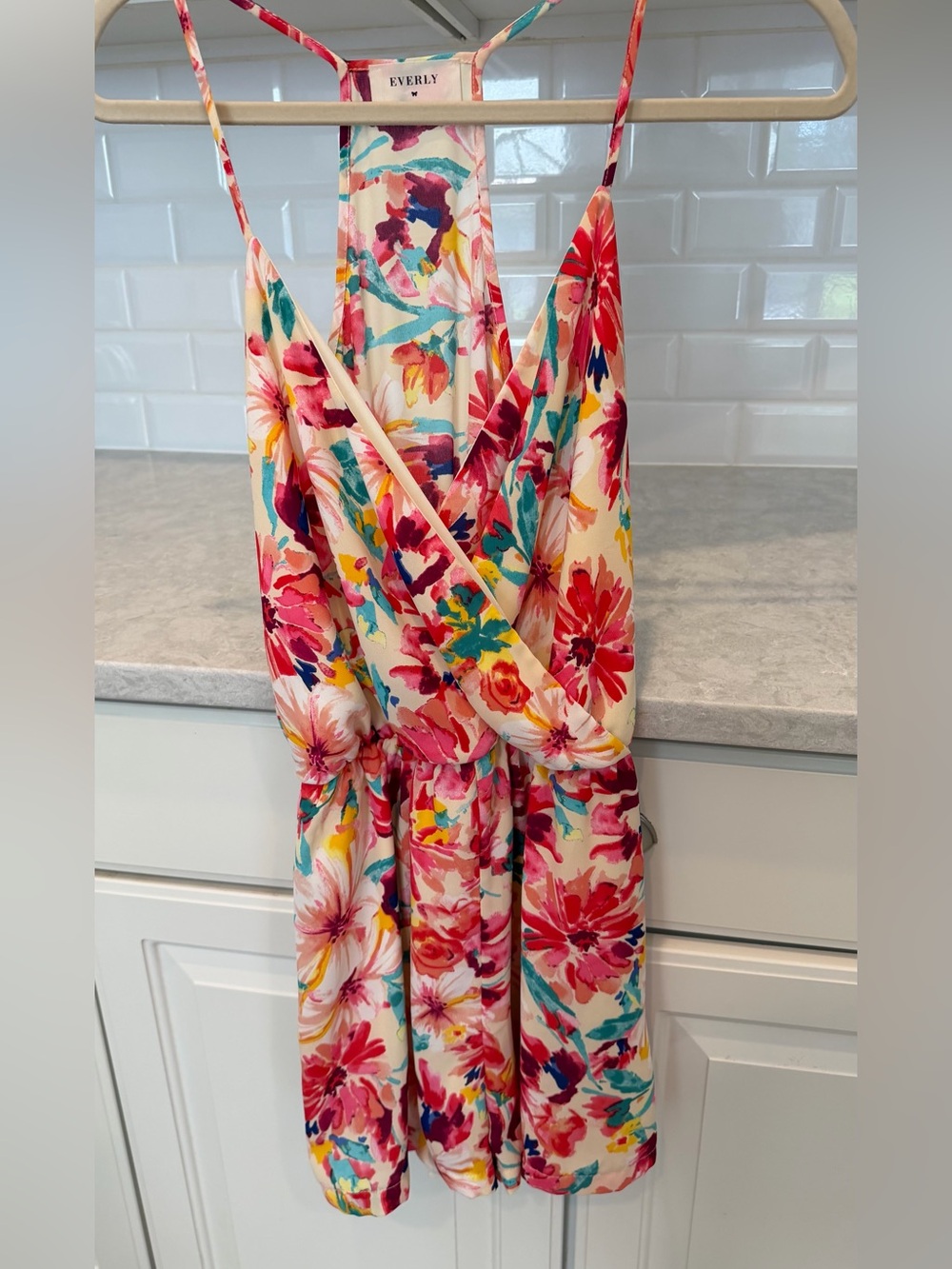 Floral Print Spaghetti Strap Romper